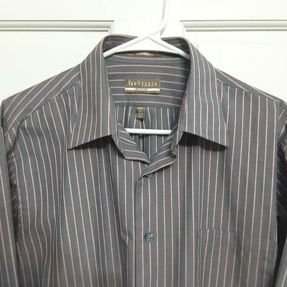 Van Heusen Button Up Fitted Shirt Mens Large - Picture 4 of 13